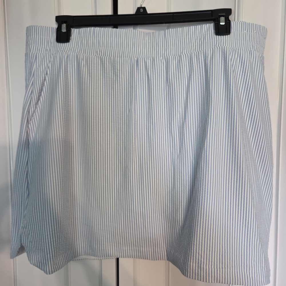 RBX Blue and White Striped Skort
